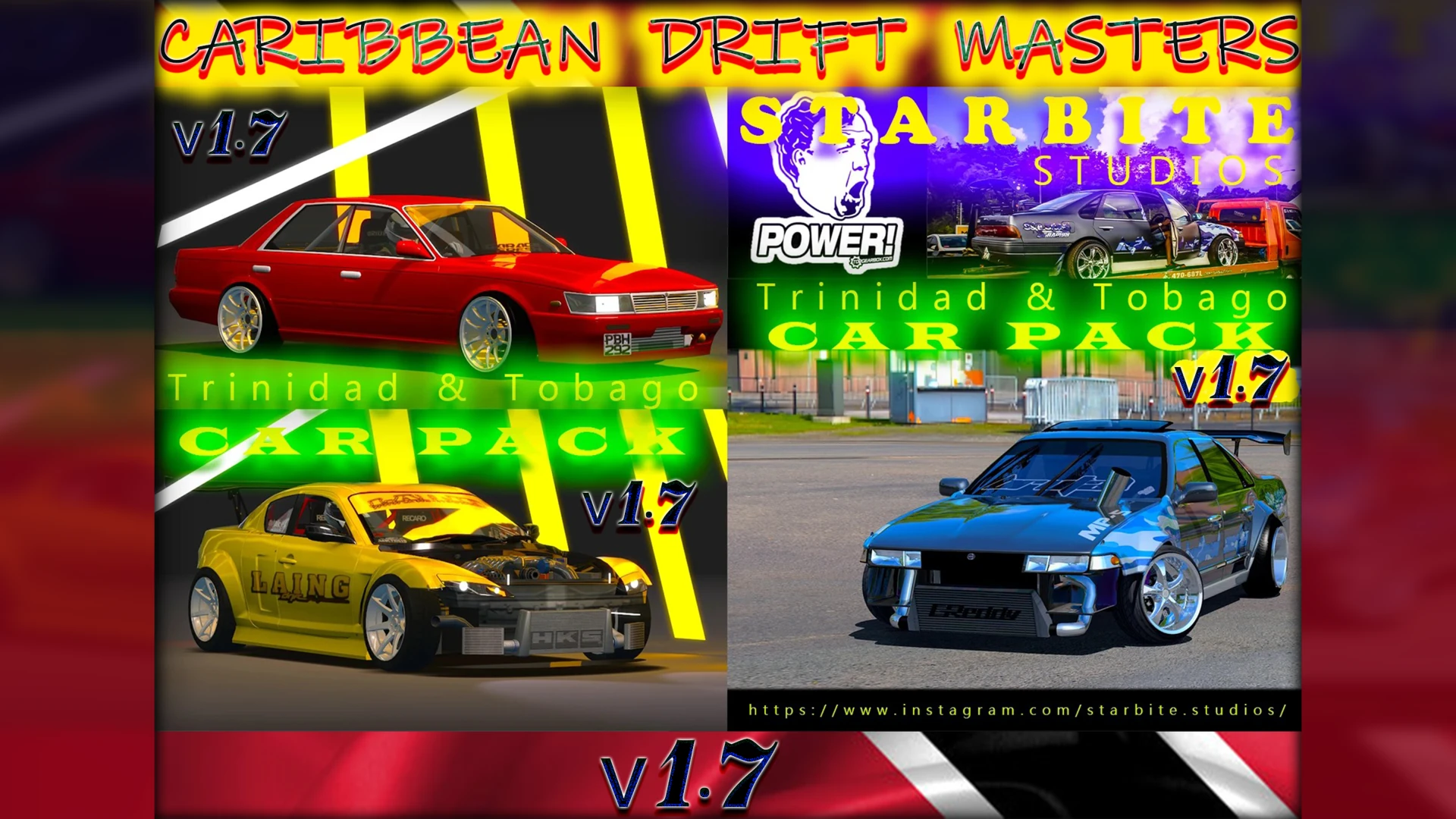 Starbite Studios - Caribbean Drift Masters - Trinidad & Tobago Car Pack (v1.7)