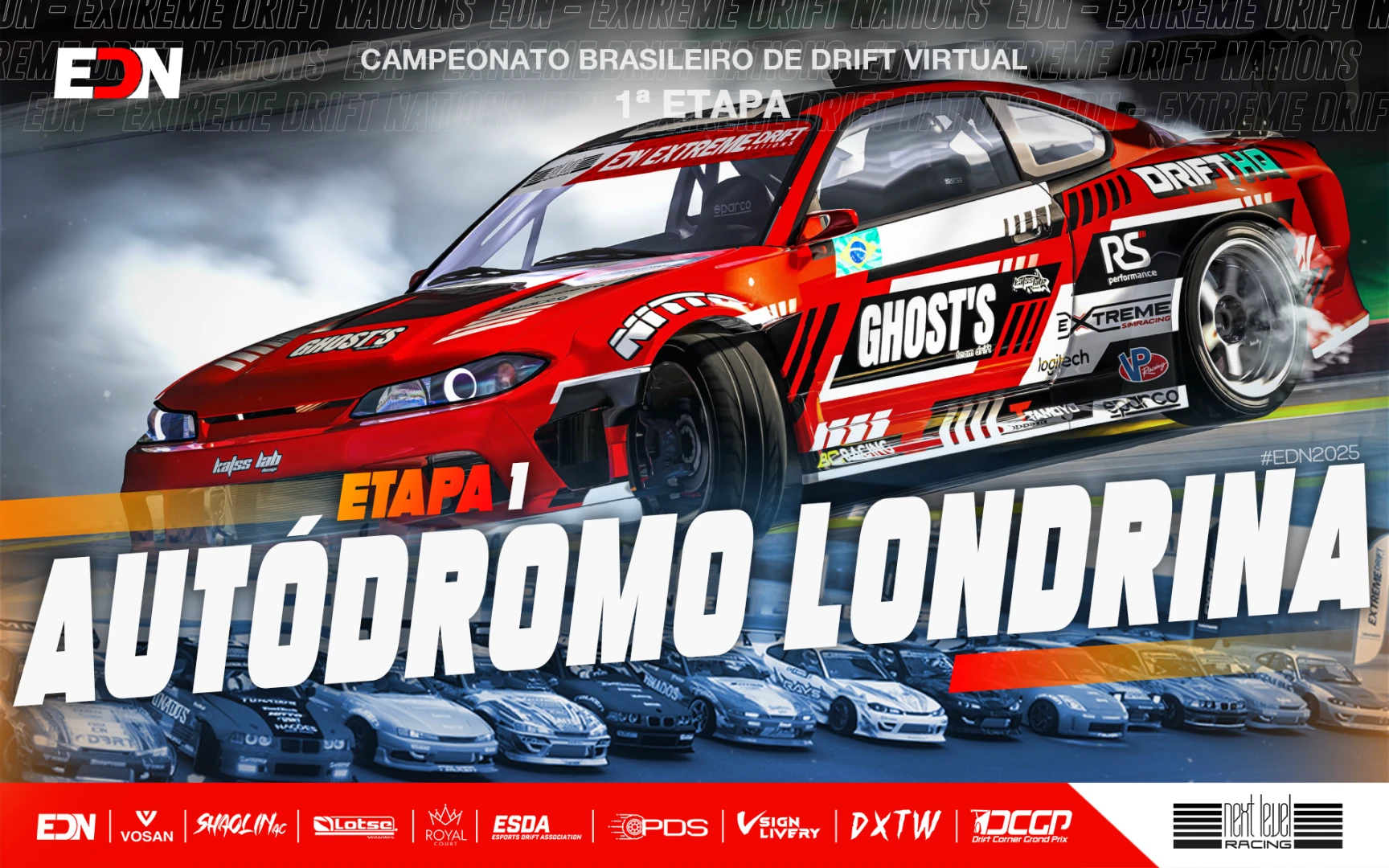 1st Stage EDN 2025 – May 15th and 16th in Londrina by Next Level Racing | Extreme Drift Nations