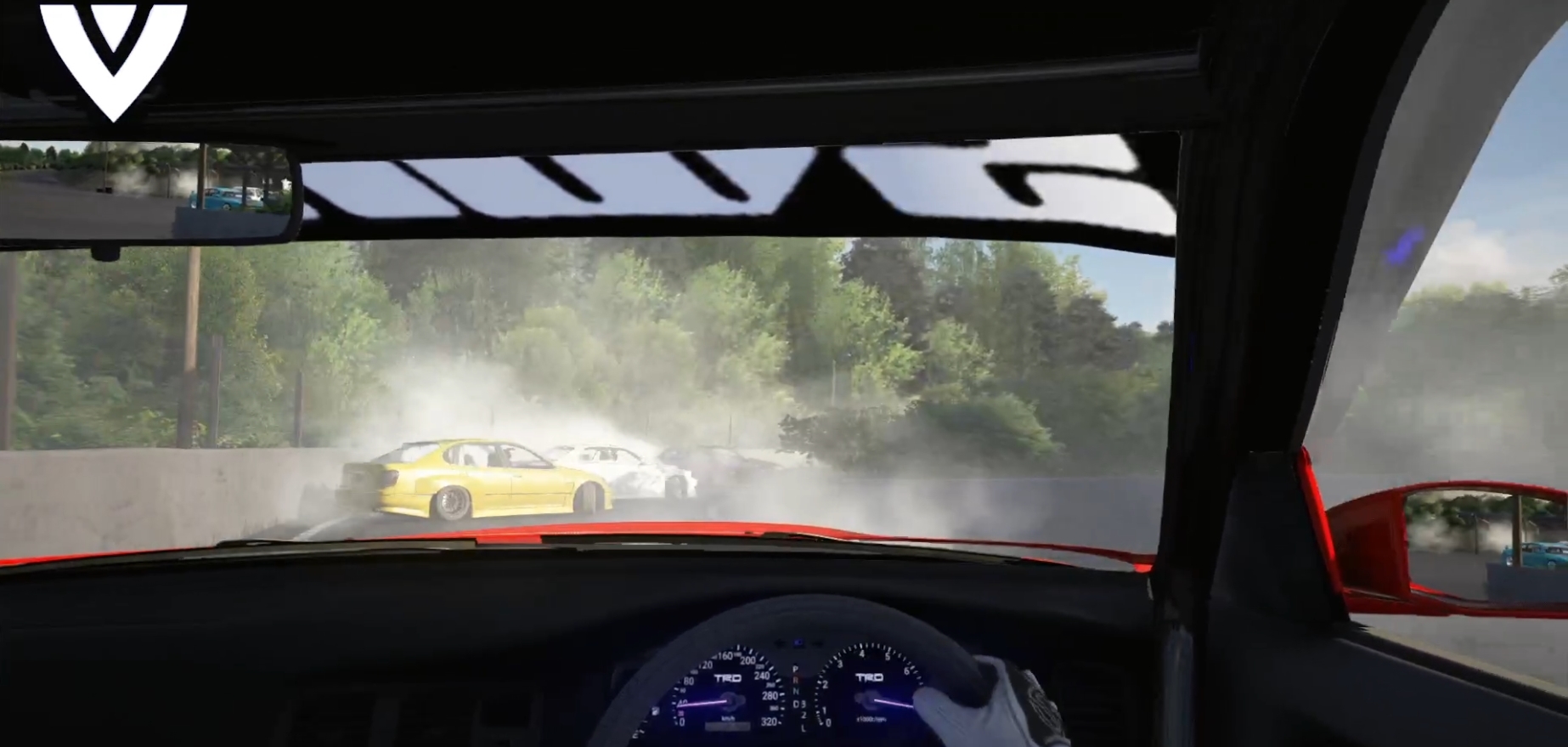 POV Chasing doors on Higashi Fugi in SWARM V3 cars