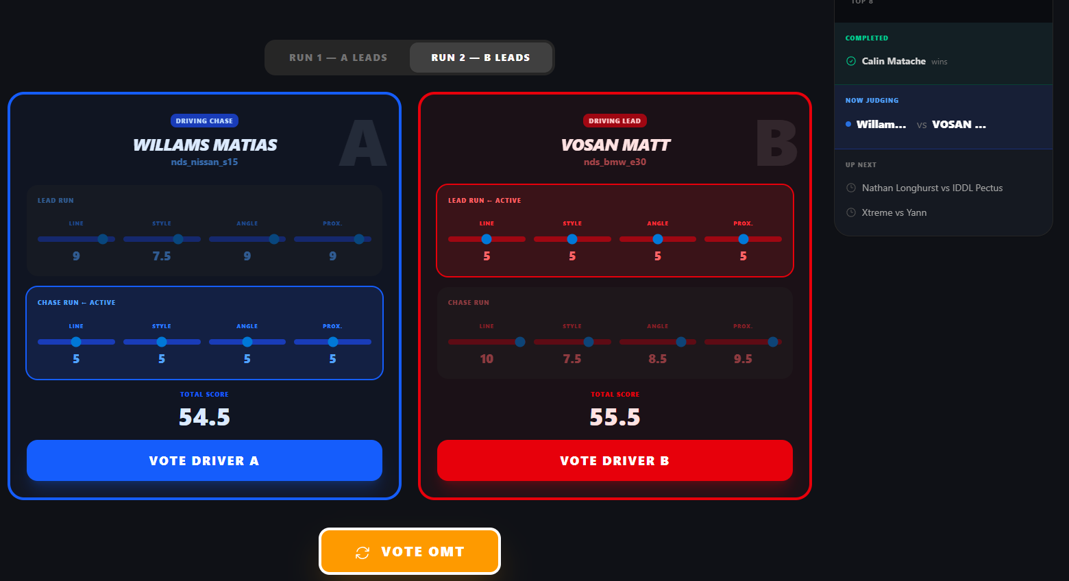 VOSAN Event Manager - Season & Round Setup