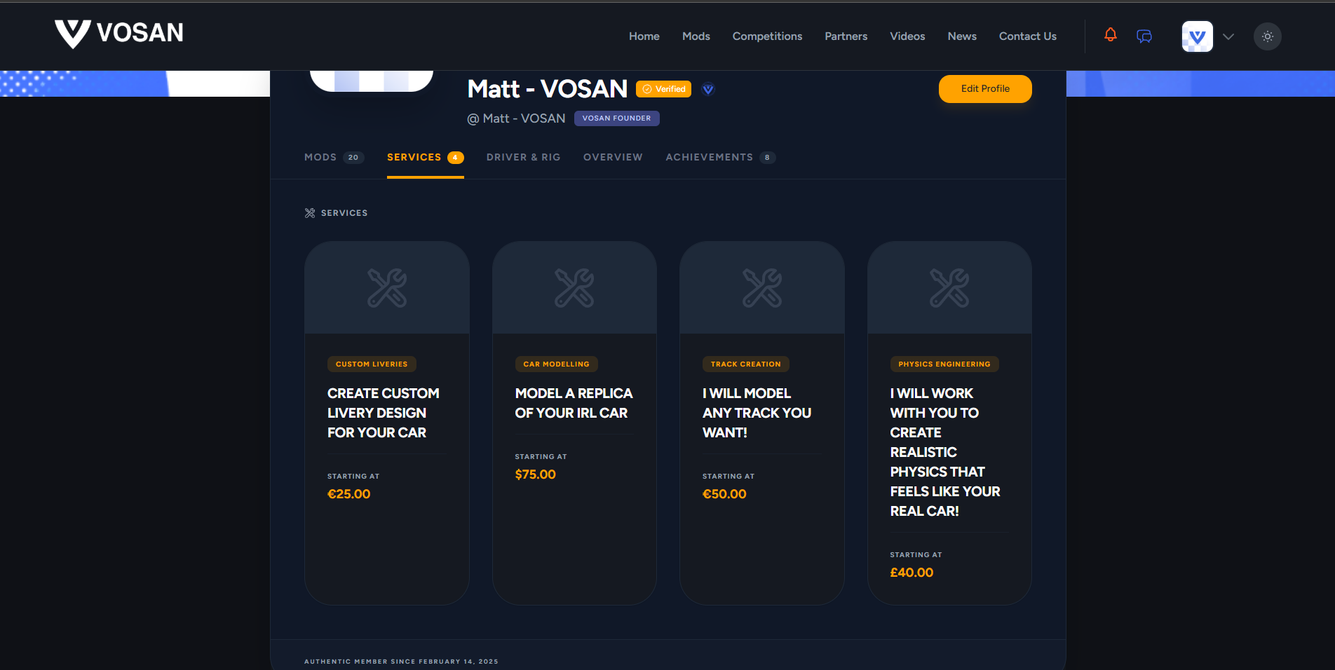 New Services Features WIP
